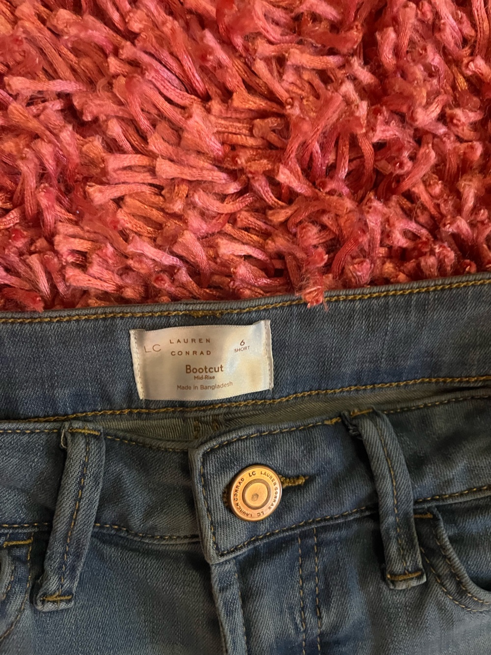 LC Lauren Conrad Blue Barely Bootcut Jeans size 6 short - Picture 8 of 8